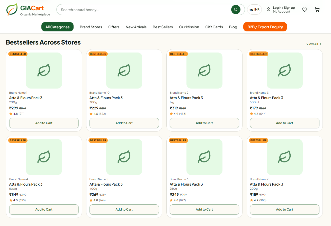 GIACart marketplace desktop preview 3